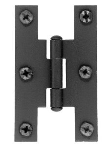 Pair of Forged Iron “H” Style Cabinet Hinges – 3″ H x 1 3/4″ W  |  Surface Hinges Cabinet Hinges Surface Hinges