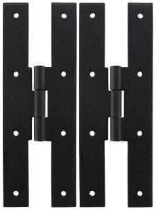 Pair of Hand-Forged “H” Style Cabinet Hinges – 7″ H x 2 5/8″ W  |  Surface Hinges Cabinet Hinges Surface Hinges