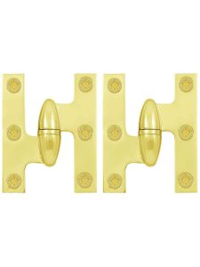 Pair of Premium Olive Knuckle Cabinet Hinges – 2 1/2″ x 2″  |  Butt Hinges Butt Hinges Antique Brass/Antique Pewter/Matte Black/Oil-Rubbed Bronze/Polished Brass/Polished Chrome/Polished Nickel/Pvd/Satin Chrome/Satin Nickel/Un-Lacquered Brass