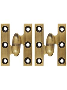 Pair of Premium Olive Knuckle Cabinet Hinges – 2″ x 1 1/2″  |  Butt Hinges Butt Hinges Antique Brass/Antique Pewter/Matte Black/Oil-Rubbed Bronze/Polished Brass/Polished Chrome/Pvd/Satin Chrome/Satin Nickel/Un-Lacquered Brass