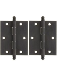 Pair of Premium Solid Brass Cabinet Hinges – 2 1/2″ x 2″  |  Butt Hinges Butt Hinges Antique Brass/Oil-Rubbed Bronze/Polished Brass/Polished Chrome/Polished Nickel/Satin Nickel/Un-Lacquered Brass