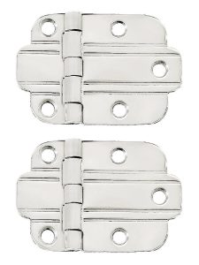 Pair of Solid Brass Art Deco Surface Cabinet Hinges With Choice of Finish  |  Surface Hinges Cabinet Hinges Oil-Rubbed Bronze/Polished Nickel/Satin Nickel/Un-Lacquered Brass