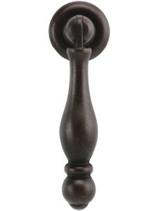 Pendant Drop Pull with Round Rosette -7/8″ x 2 7/8″  |  Drop Pulls Drop Pulls Antique Brass Distressed/Oil Rubbed Bronze