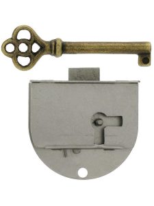 Polished Steel Left-Hand Drawer or Cabinet Lock  |  Cabinet Locks Cabinet Locks Cabinet Locks