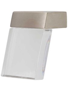 Positano Clear Square Pull  |  Pulls Knobs & Pulls Polished Chrome-Clear/Satin Nickel-Clear