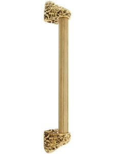 Queensway Appliance Pull with Fluted Bar  |  Appliance Pulls Appliance Pulls 24K Satin Gold/Antique Brass/Antique Copper/Antique Pewter/Brilliant Pewter/Dark Brass