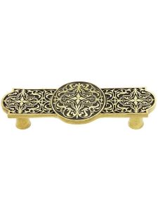 Renaissance Drawer Pull – 3″ Center to Center  |  Pulls Knobs & Pulls Brilliant Pewter/Brite Brass