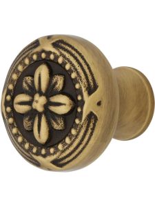 Ribbon & Reed Cabinet Knob – 1 1/4″ Diameter  |  Knobs Knobs Antique Brass/Antique Pewter/Oil-Rubbed Bronze/Polished Brass/Polished Chrome/Satin Nickel