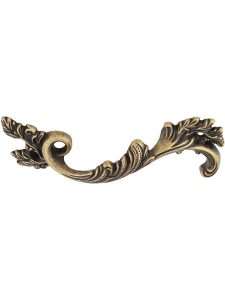 Right Fancy Swirl Pull – 3 3/4″ Center-to-Center  |  Pulls Knobs & Pulls Antique Brass Dark