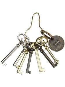 Ring of 7 Unique Barrel Keys For Cabinet & Furniture Locks  |  Skeleton Keys Locks, Keys & Covers Skeleton Keys