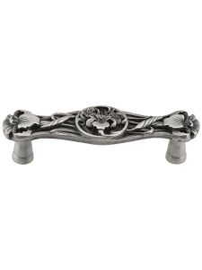 River Iris Pull – 3″ Center-to-Center  |  Pulls Knobs & Pulls Antique Brass/Antique Pewter/Brilliant Pewter