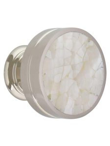 Round Cabinet Knob with Mother-of-Pearl – 1 3/8″ Diameter  |  Knobs Knobs Knobs