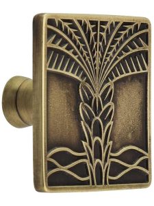 Royal Palm Cabinet Knob  |  Knobs Knobs Antique Brass/Antique Pewter