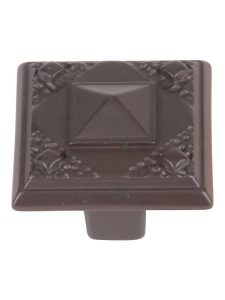 Ruskin Cabinet Knob – 1 1/4″ Square  |  Knobs Knobs Aged Bronze/Antique Pewter/Venetian Bronze