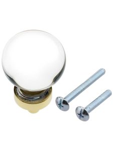 Small Bristol Crystal Cabinet Knob With Solid Brass Base  |  Knobs Knobs Antique Brass/Antique Pewter/Matte Black/Oil-Rubbed Bronze/Polished Brass/Polished Chrome/Polished Nickel/Satin Brass/Satin Nickel