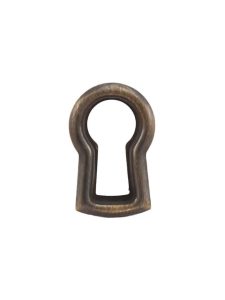 Solid-Brass Keyhole Insert in Antique-by-Hand  |  Keyhole Covers Keyhole Covers Keyhole Covers