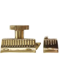 Solid Brass Oriental-Pattern-Turn Latch  |  Turn Style Cabinet Latches Cabinet Latches Oil-Rubbed Bronze/Polished Brass