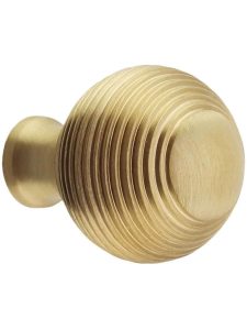 Solid-Brass Reeded Round Knob – 1 1/4″ Diameter  |  Knobs Knobs Dark Oil Rubbed Bronze/Polished Chrome/Polished Nickel/Satin Brass/Satin Nickel