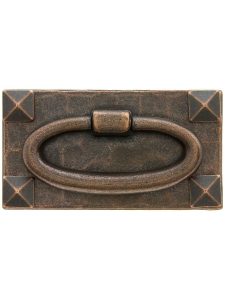 Stickley Style Arts & Crafts Horizontal Pull With Oval Ring  |  Ring Pulls Knobs & Pulls Ring Pulls