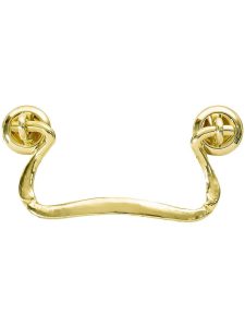 Swan-Neck Brass Bail Pull with Eyelet Posts – 3″ Center-to-Center  |  Bail Pulls Bail Pulls Bail Pulls