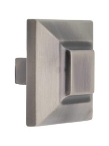 Trocadero Knob – 1 1/2″ Square  |  Knobs Knobs Antique Pewter/Polished Nickel/Satin Nickel/Venetian Bronze