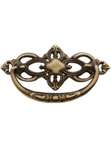 Victorian Style Cast-Brass Bail Pull – 3″ Center-to-Center  |  Bail Pulls Bail Pulls Antique Brass/Un-Lacquered Brass