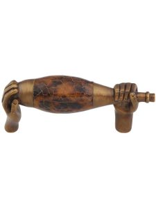 Wine Bottle Cabinet Pull with Tiger Penshell – 3″ Center-to-Center  |  Pulls Knobs & Pulls Pulls