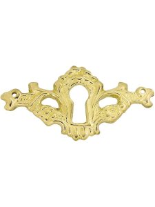 Cast Brass Victorian Cabinet Keyhole Cover  |  Keyhole Covers Keyhole Covers Antique Brass/Un-Lacquered Brass