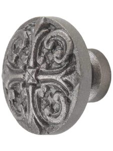 Gaios Cast-Iron Cabinet Knob – 1 1/2″ Diameter  |  Knobs Knobs Antique Iron/Matte Black