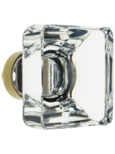 Lido Crystal Glass Cabinet Knob – 1 5/8″ Square  |  Knobs Knobs Antique Brass/Antique Pewter/Matte Black/Oil-Rubbed Bronze/Polished Brass/Polished Chrome/Polished Nickel/Satin Brass/Satin Nickel