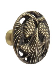 Cones & Boughs Cabinet Knob  |  Knobs Knobs Antique Brass/Antique Copper/Antique Pewter