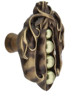 Pearly Peapod Knob  |  Knobs Knobs Antique Brass/Antique Pewter/Hand Tinted Antique Pewter