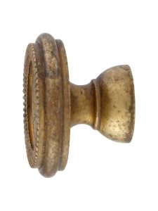 Small Knurled Edge Cabinet Knob – 1″ Diameter  |  Knobs Knobs Antique Brass Distressed